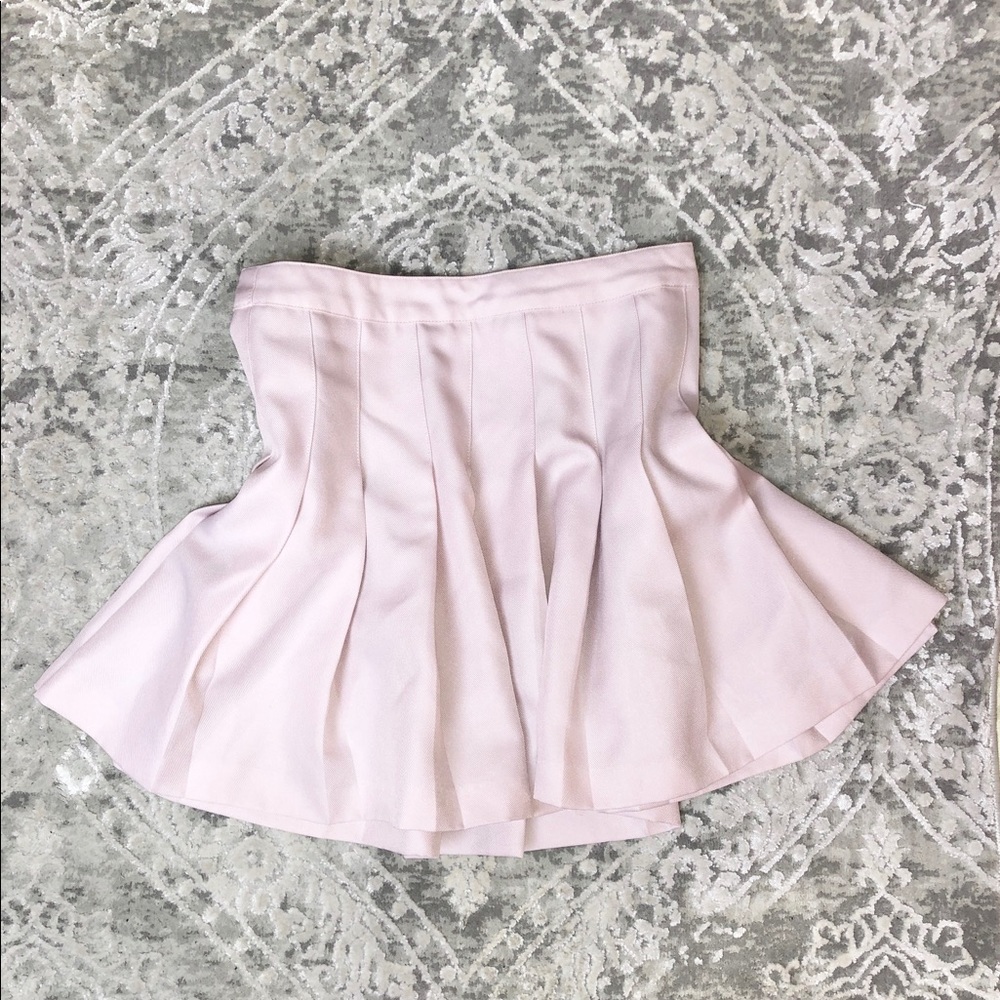 Pink Pleated Kawaii Skater Tennis Mini Skirt